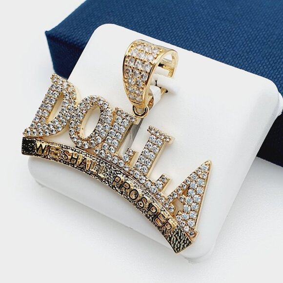 "14K Gold Plated Cubic Zircon Pendant, INUS1BR072 - Picture 5 of 9